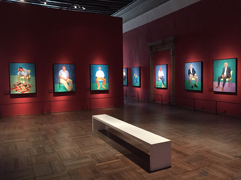 David Hockney 82 ritratti e 1 natura morta, veduta della mostra all'interno di Ca' Pesaro 3
