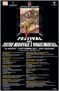 Locandina del Festival del Teatro Medievale e Rinascimentale di Anagni