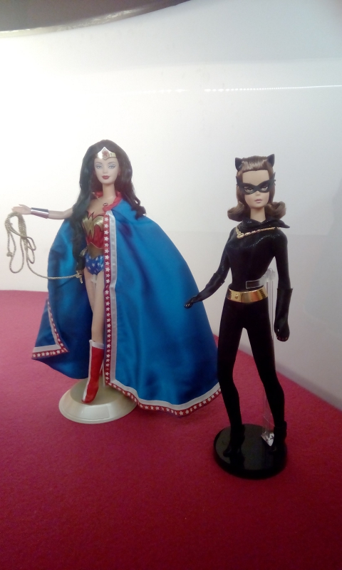 Wonder woman and Cat woman doll