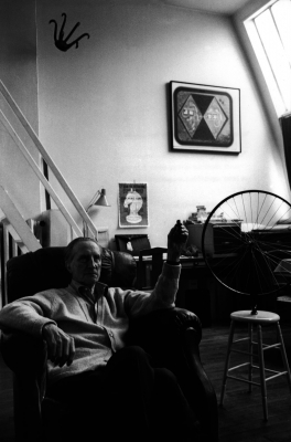 FRANCE. Paris. 1968.Marcel DUCHAMP, french painter and poet, at his work-shop of Neuilly-sur-Seine. Hauts de Seine.