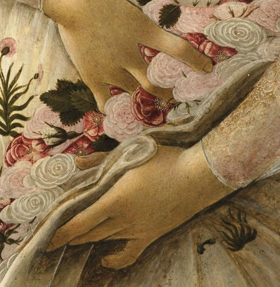 Particolare de La Primavera di Sandro Botticelli