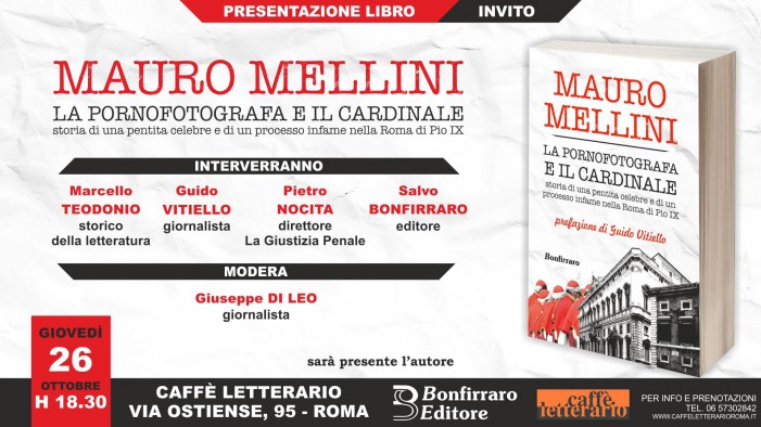 La pornofotografa e il cardinale. Mauro Mellini torna in libreria