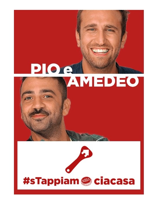 PIO E AMEDEO STAPPIAMOCIACASA APERITIVO BIRRA PERONI