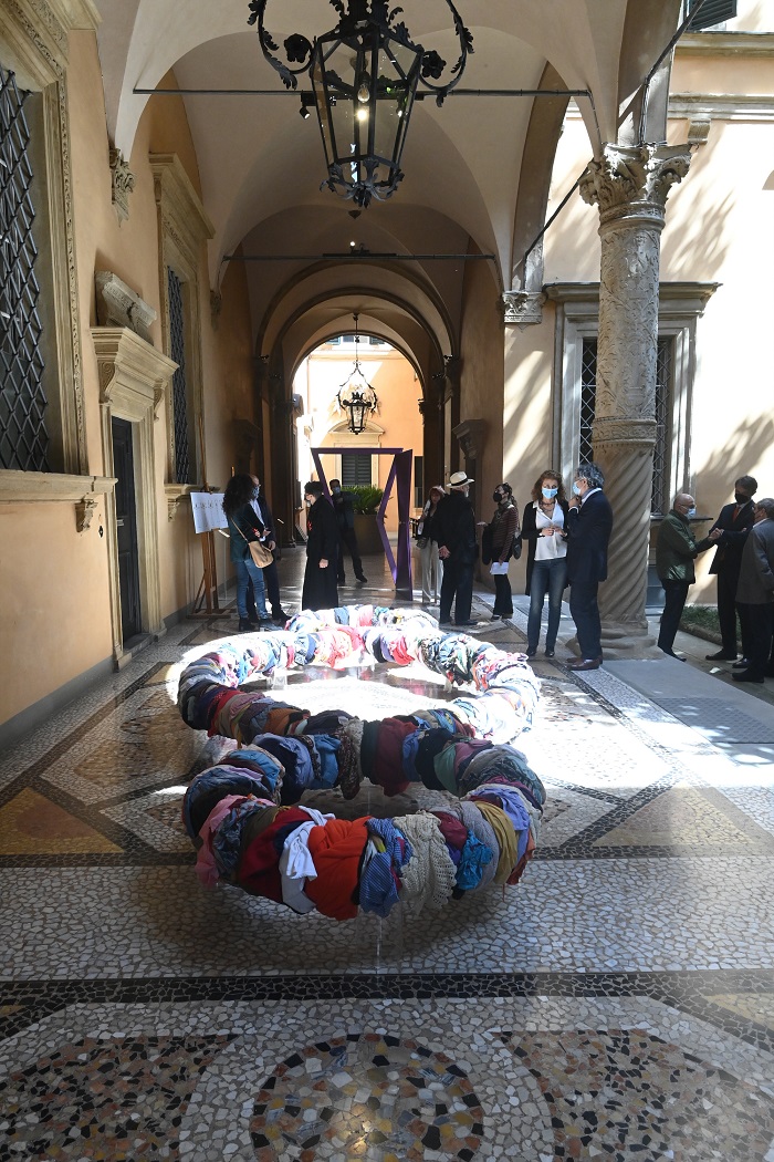 Immagini dalla mostra di Michelangelo Pistoletto in corso a Palazzo Boncompagni 