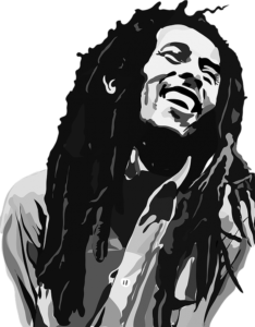 Bob Marley - Immagine iconica in bianco e nero