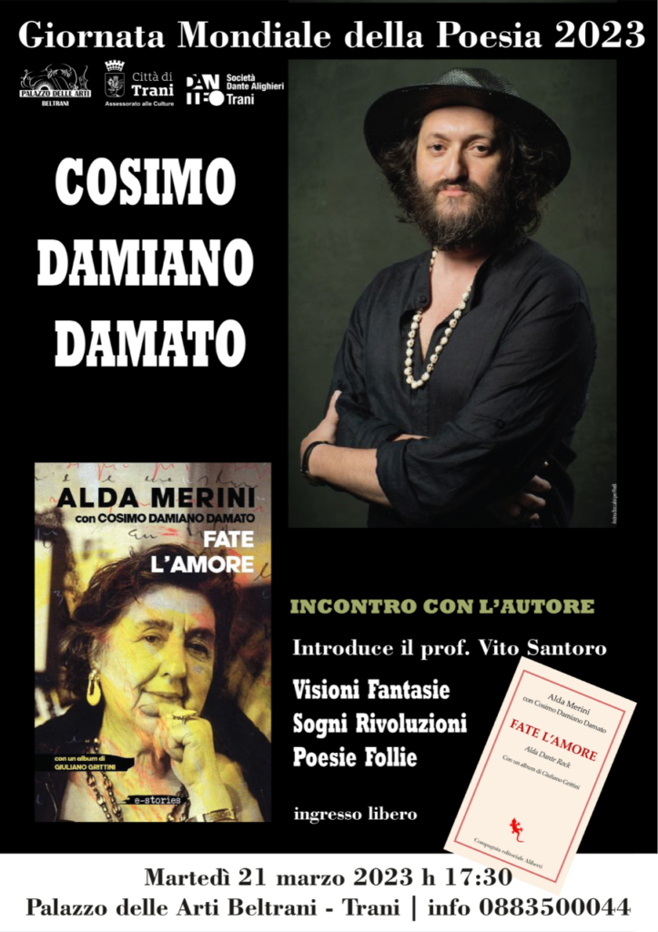 Presentazione libro di Alda Merini e Cosimo Damiano Damato Fate l'amore a Palazzo Beltrani
