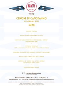 Menu' - Cenone di Capodanno Mercato Centrale Torino