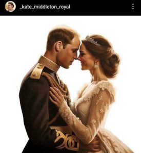 Matrimonio Kate e William - Fonte: Account Instagram Fanpage di Kate Middleton
