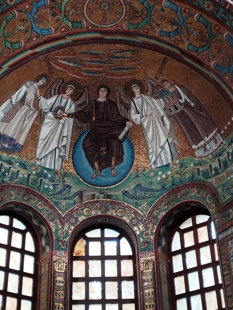Mosaico bizantino all'interno della Basilica di S. Vitale a Ravenna. Foto: m.c.