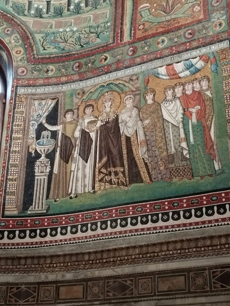 Il mosaico che rappresenta Teodora all'interno della Basilica di S. Vitale a Ravenna. Foto: Marta Cardini